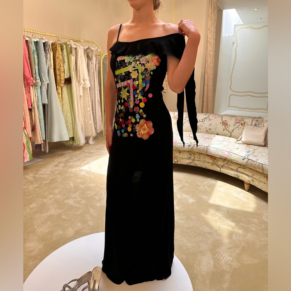 RARE Christian Lacroix vintage black gown